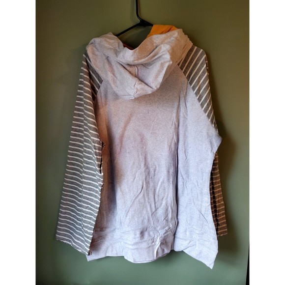 NWT Ampersand Avenue Light Gray Yellow Double Hood L/S Hoodie Size XXXL - Picture 4 of 4